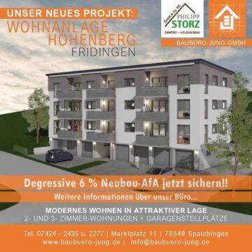 TOP MODERN – 3,5-Zimmer-Neubau-Wohnung, 78567 Fridingen an der Donau, Etagenwohnung