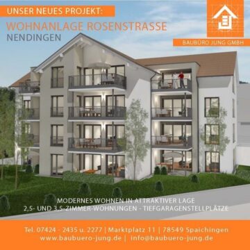 Attraktive 3,5-Zimmer-Neubau-Wohnung im Erdgeschoss, 78532 Tuttlingen, Etagenwohnung